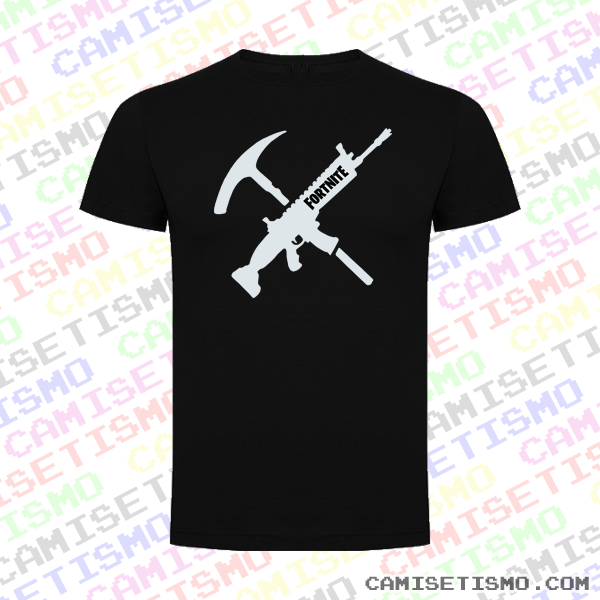 Camiseta Fortnite rifle y pico