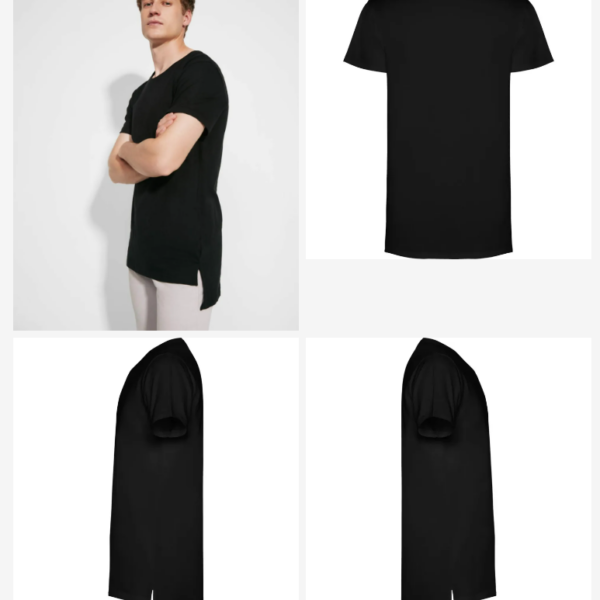 camiseta personalizada larga oversize, larga por debajo, camiseta falda